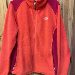 The North Face Women's Two-Tone Fleece Jacket - Salmon and Fuchsia